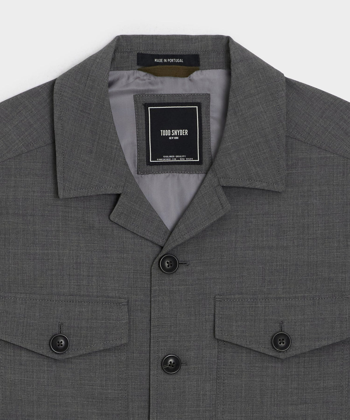 Tropical Wool Eisenhower Jacket - Charcoal