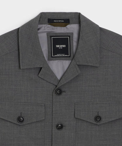 Tropical Wool Eisenhower Jacket - Charcoal