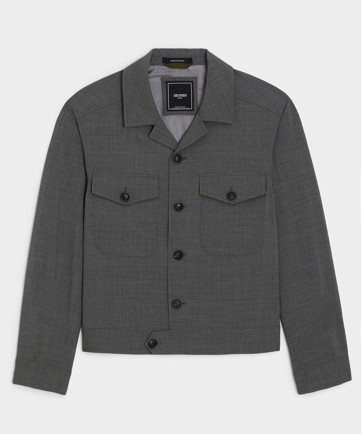 Tropical Wool Eisenhower Jacket - Charcoal