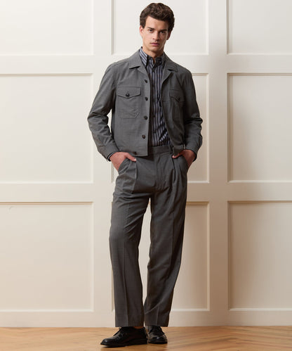 Tropical Wool Eisenhower Jacket - Charcoal