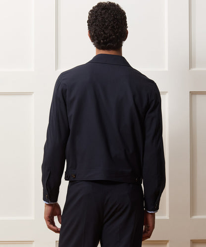 Tropical Wool Eisenhower Jacket - Navy