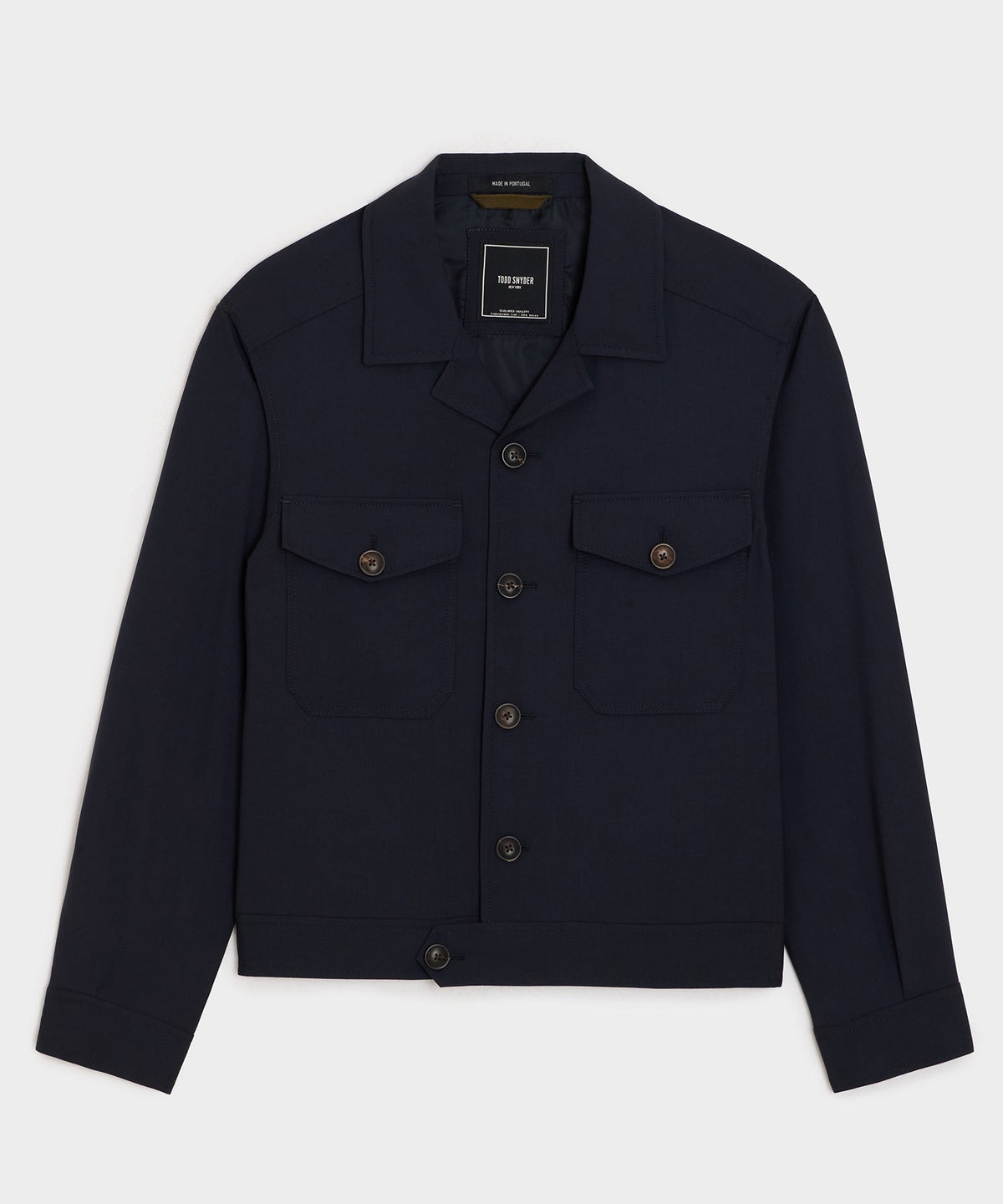 Tropical Wool Eisenhower Jacket - Navy