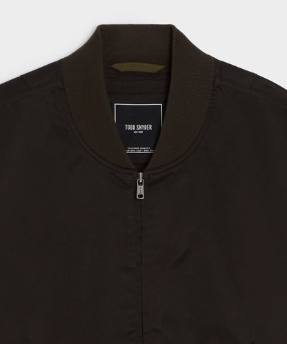 Satin Flight Jacket - Burgundy