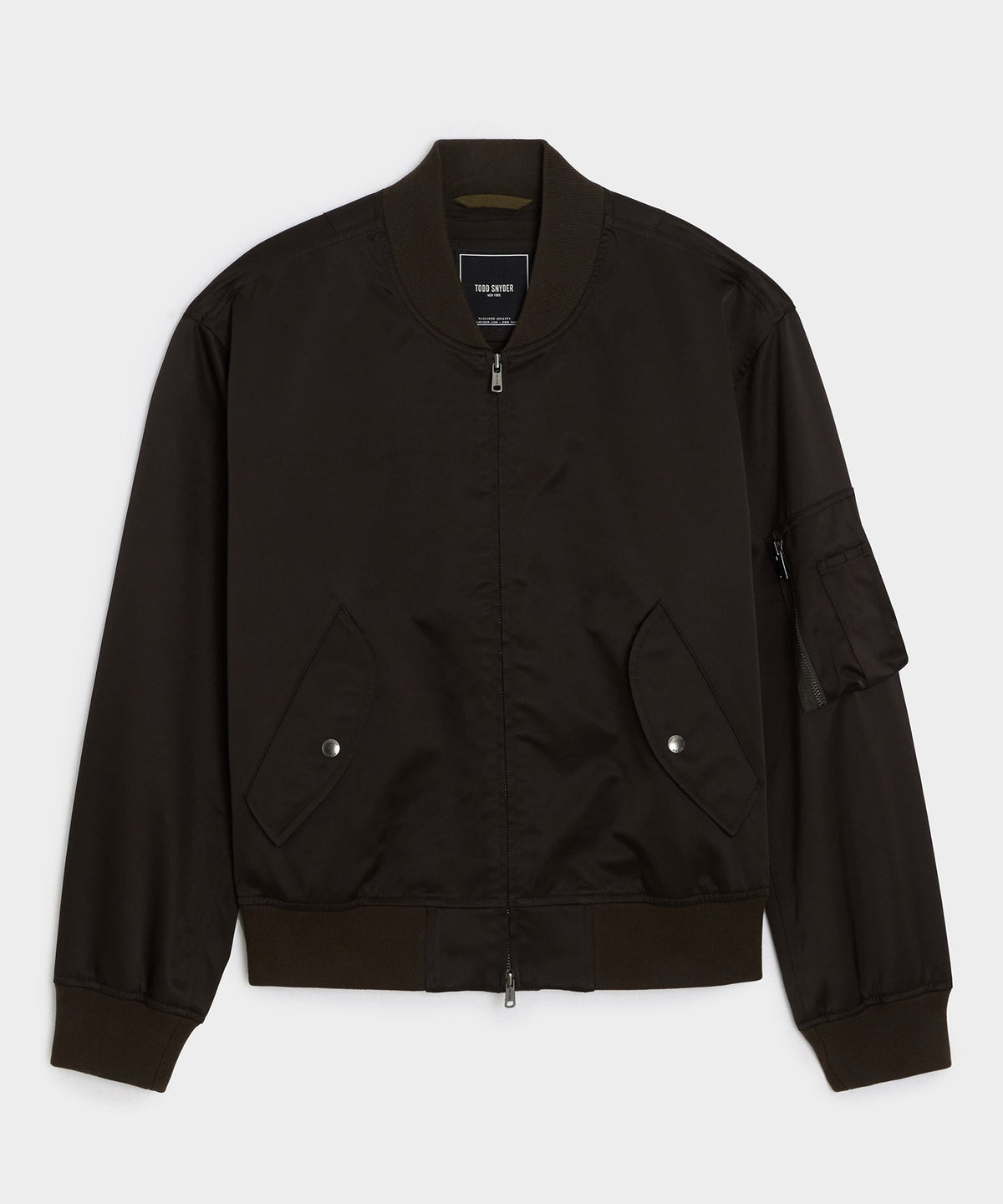 Satin Flight Jacket - Burgundy