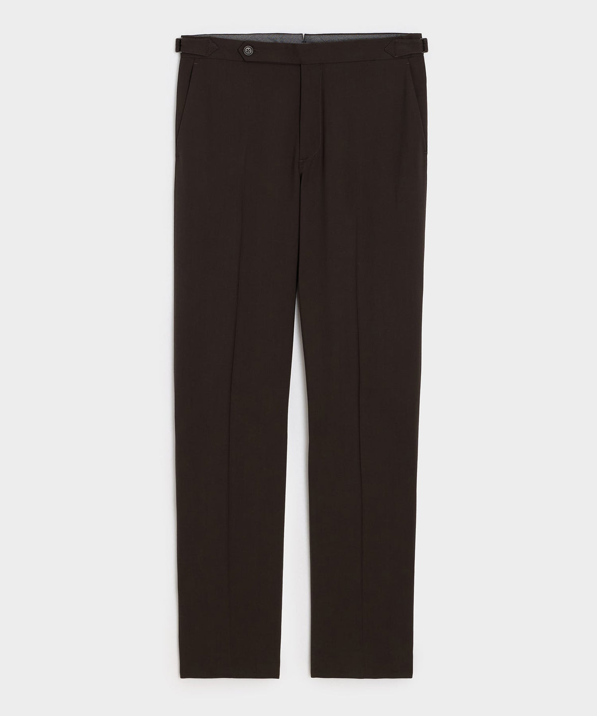 Italian Gabardine Side Tab Trouser - Caviar
