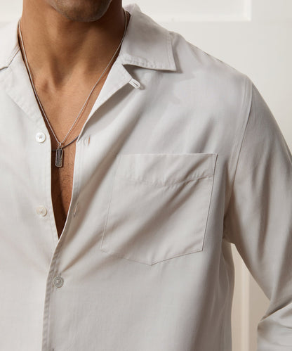 Sueded Tencel Hollywood Shirt - Cream