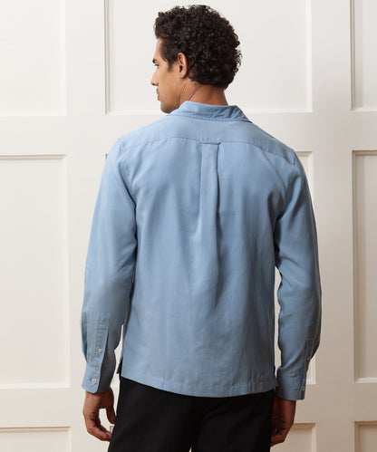 Sueded Tencel Hollywood Shirt - Light Blue