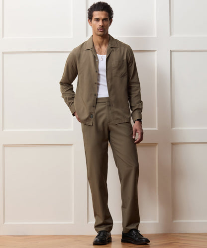 Sueded Tencel Hollywood Shirt - Taupe