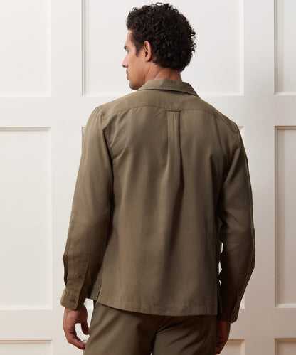 Sueded Tencel Hollywood Shirt - Taupe