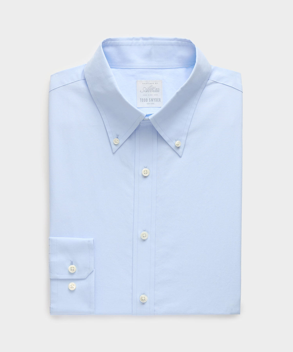 Cotton Twill Button-Down Dress Shirt - Blue