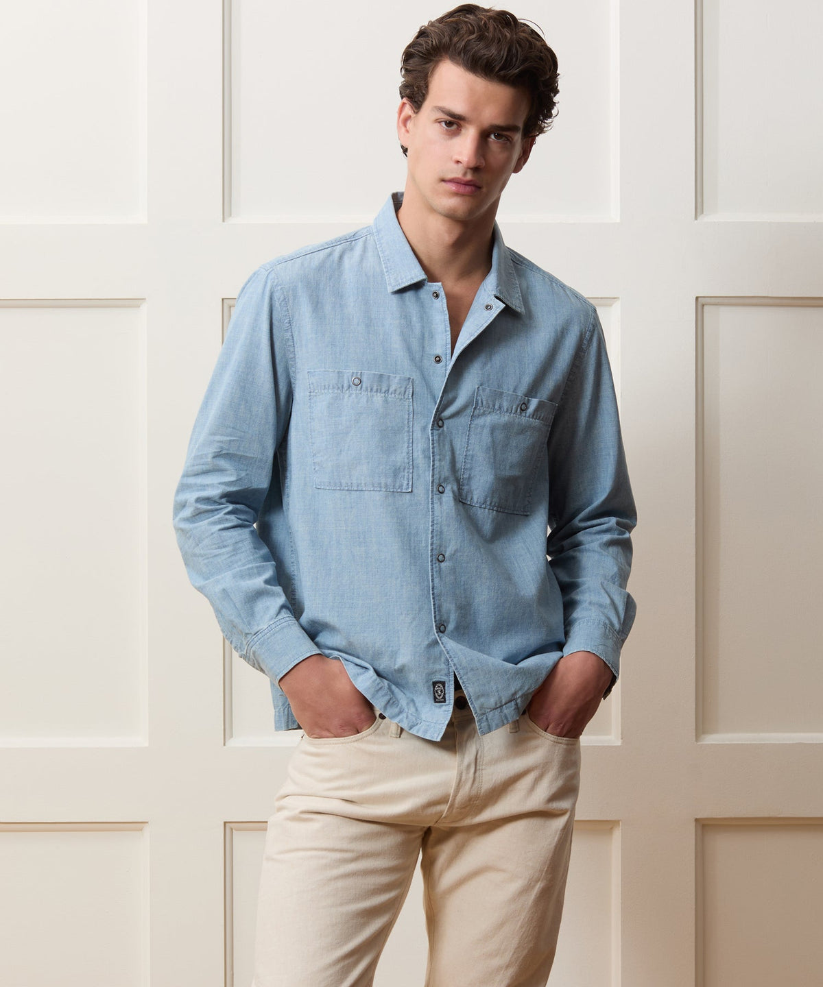 Chambray Mechanic Shirt - Bleached Indigo