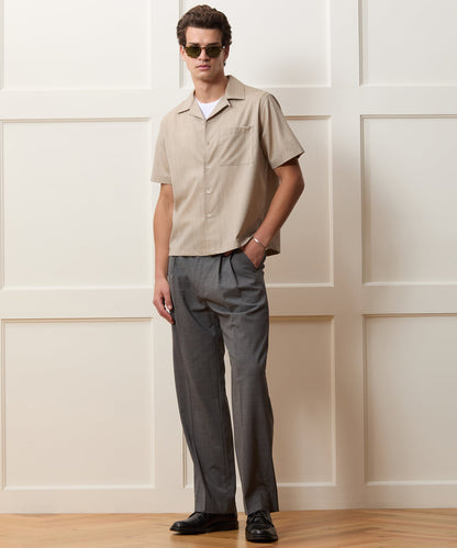 Lightweight Merino Capri Shirt - Heather Taupe