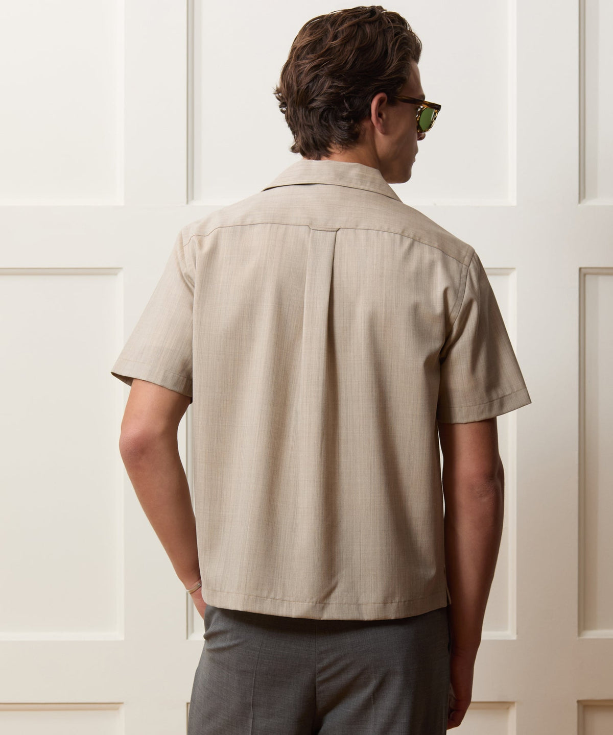Lightweight Merino Capri Shirt - Heather Taupe