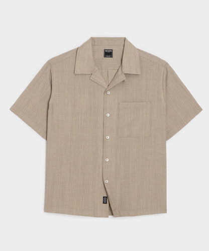 Lightweight Merino Capri Shirt - Heather Taupe