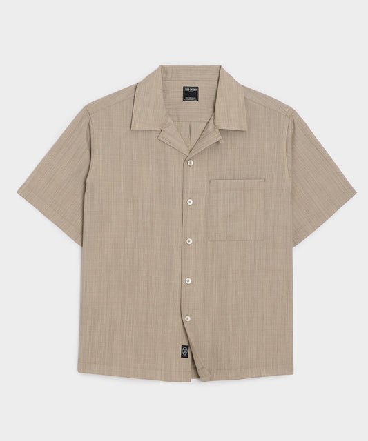 Lightweight Merino Capri Shirt - Heather Taupe