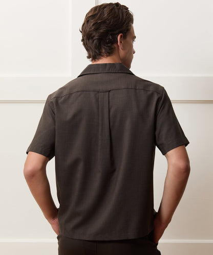 Lightweight Merino Capri Shirt - Brown Heather