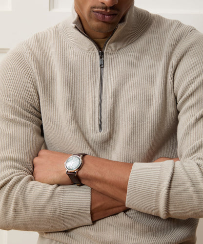 Beechwood Quarter-Zip Sweater - Stone