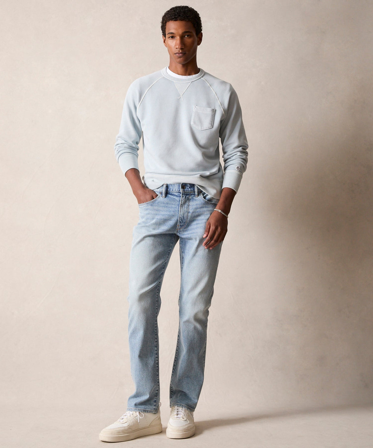 Straight Fit Stretch Jean - Blue