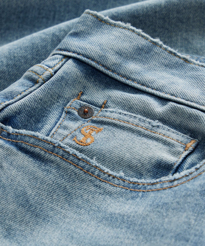 Straight Fit Stretch Jean - Blue