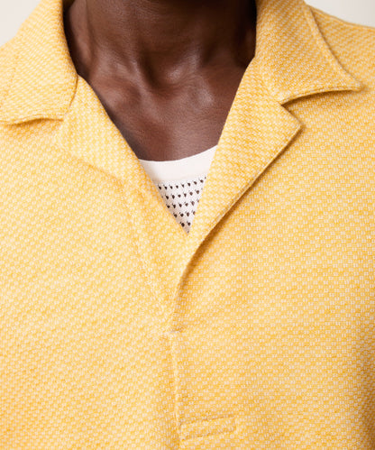 Relaxed Microcheck Montauk Polo - Yellow