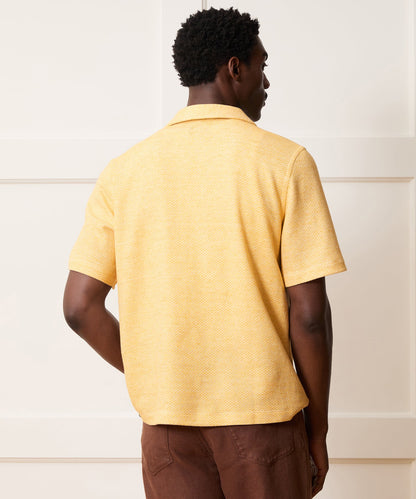Relaxed Microcheck Montauk Polo - Yellow
