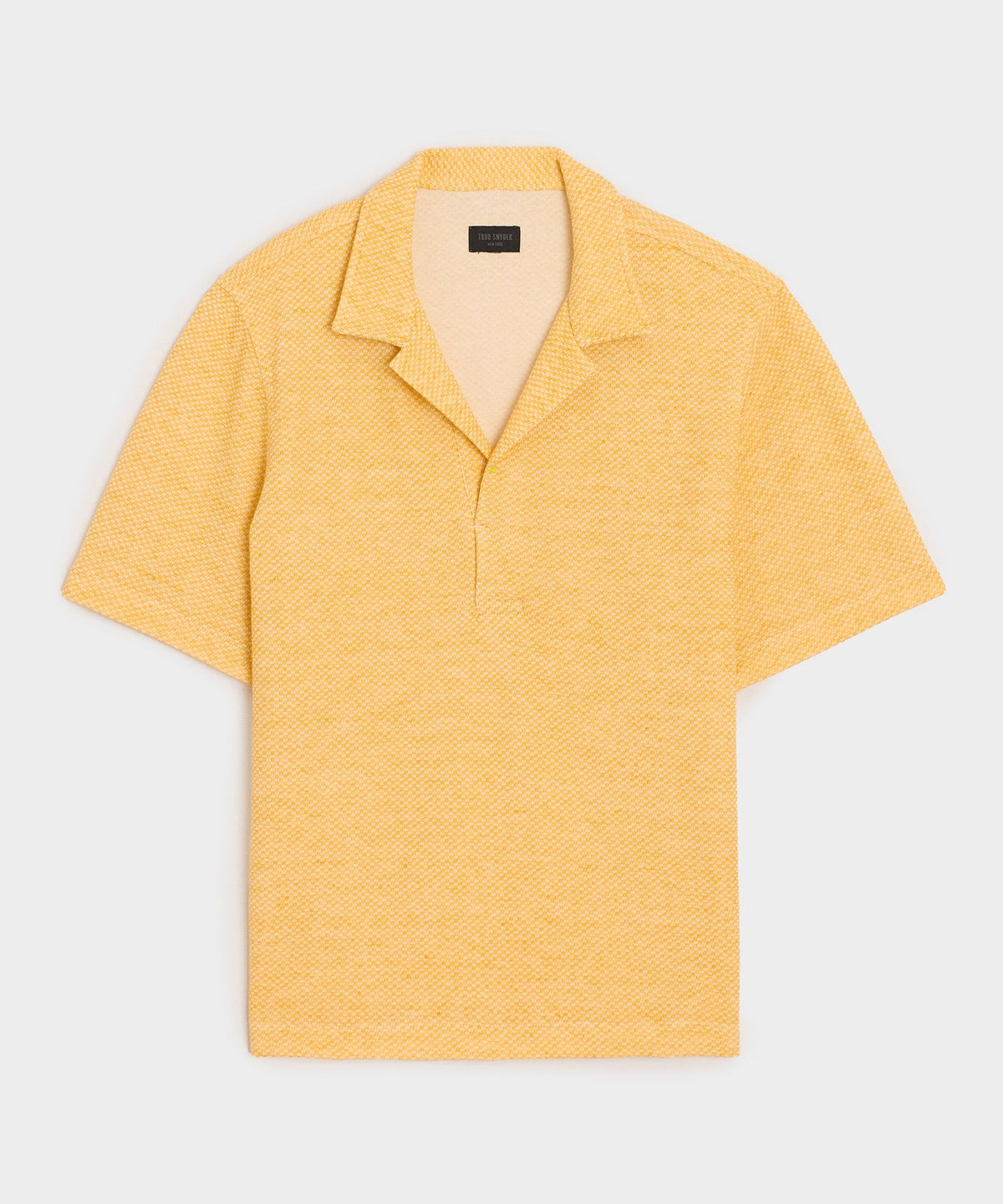 Relaxed Microcheck Montauk Polo - Yellow