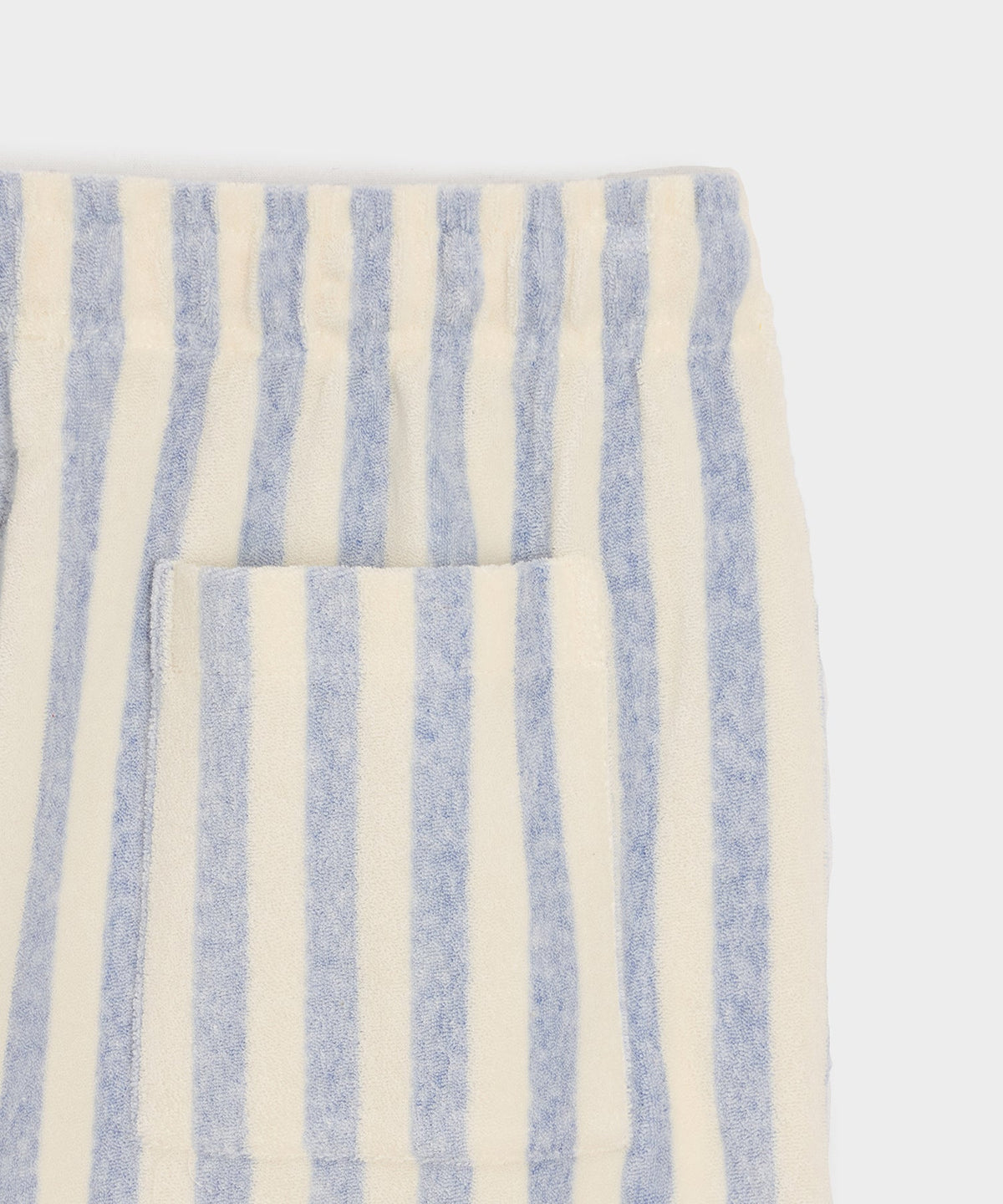 6" Striped Terry Short - Light Blue