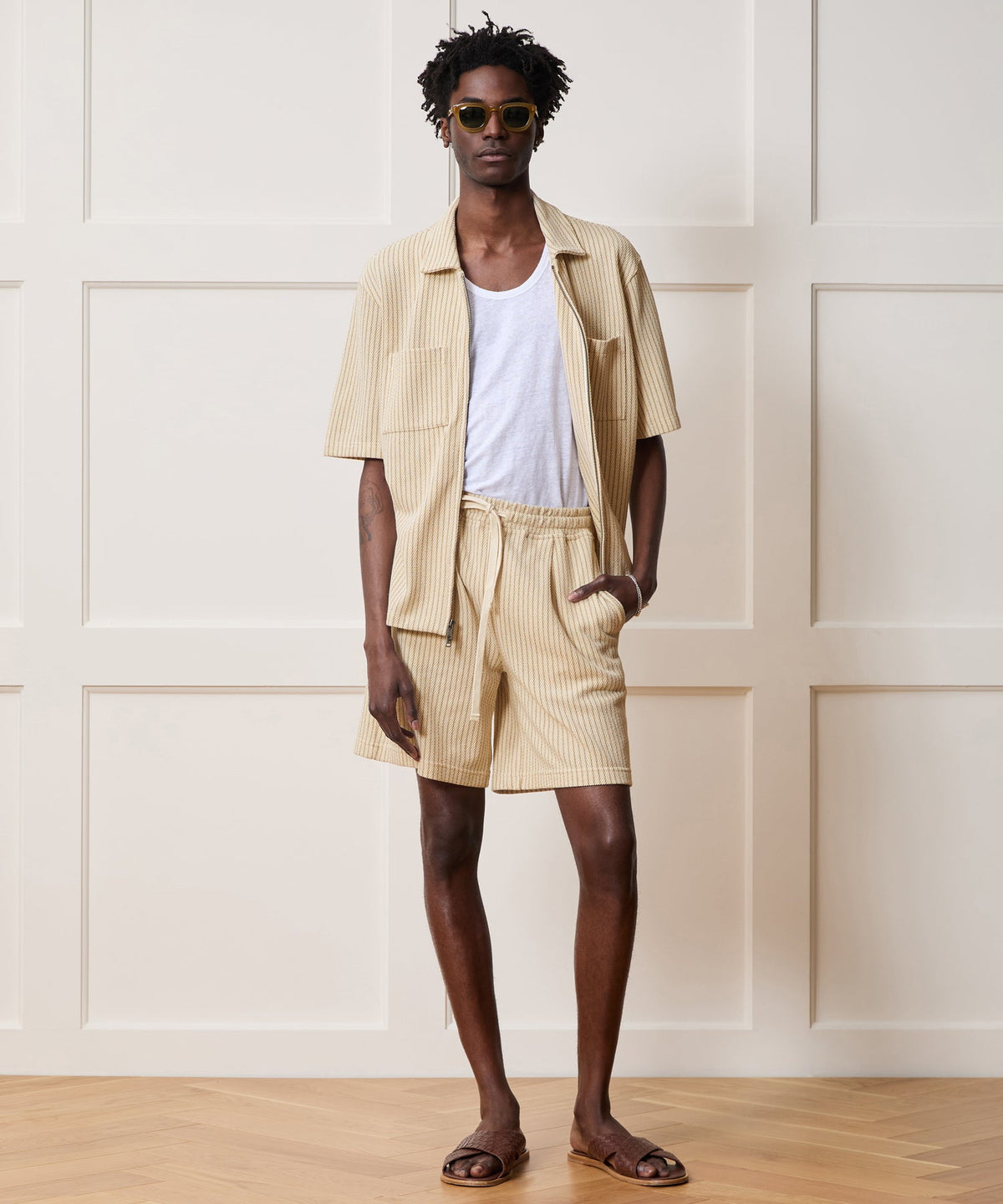 8" Playa Short - Tan Stripe