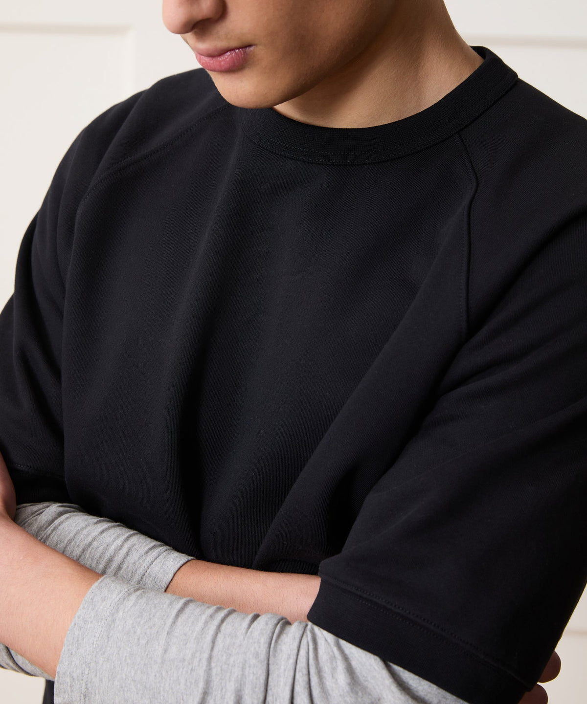 Foundation Short-Sleeve Sweatshirt - Pitch Black