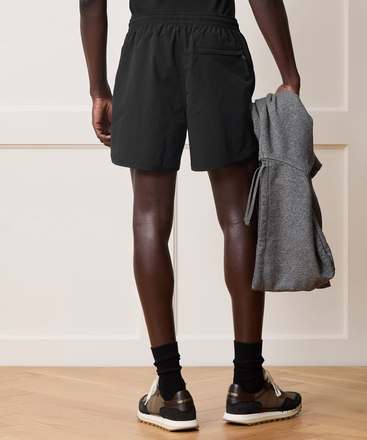 5" Nylon Dolphin Short - Black