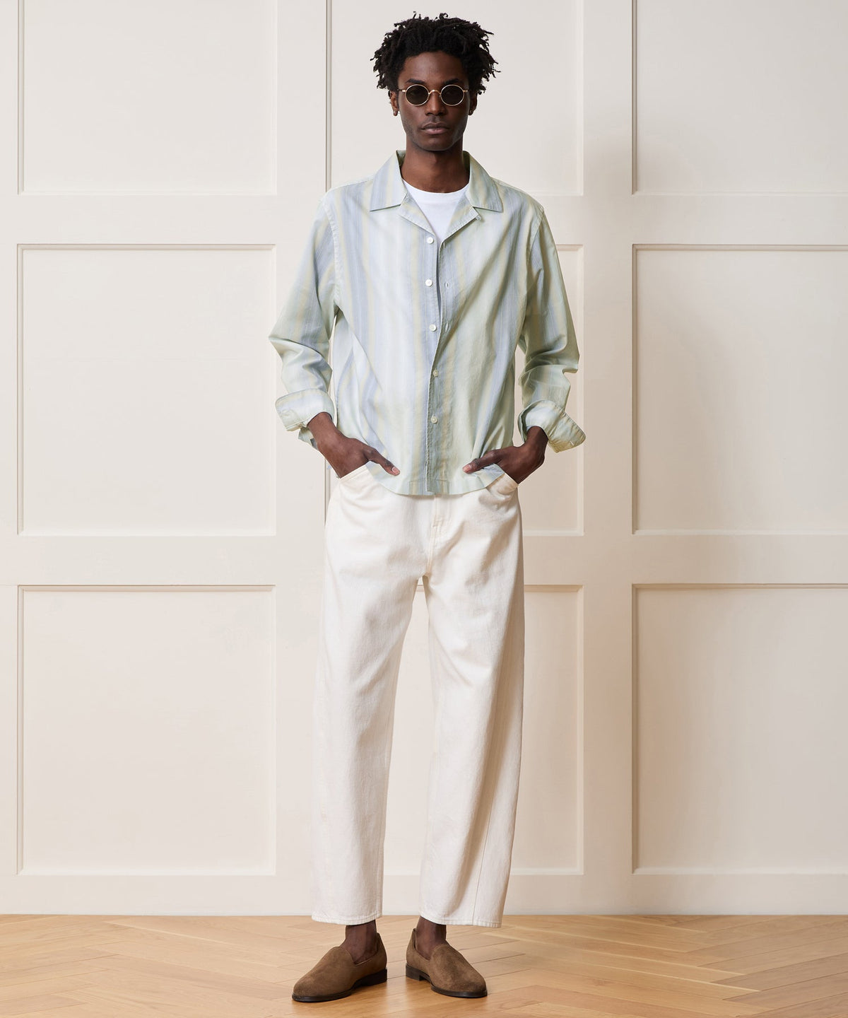 Summerweight Camp Collar Shirt - Light Blue