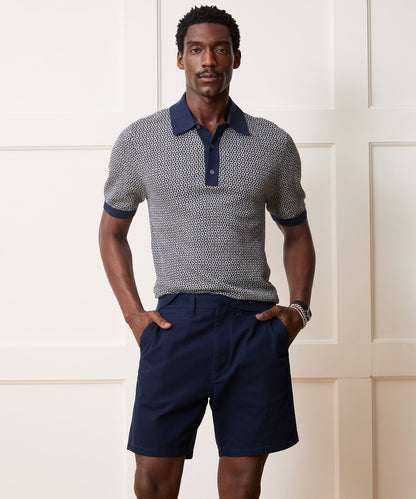 Joshua Sweater Polo - Navy Batik