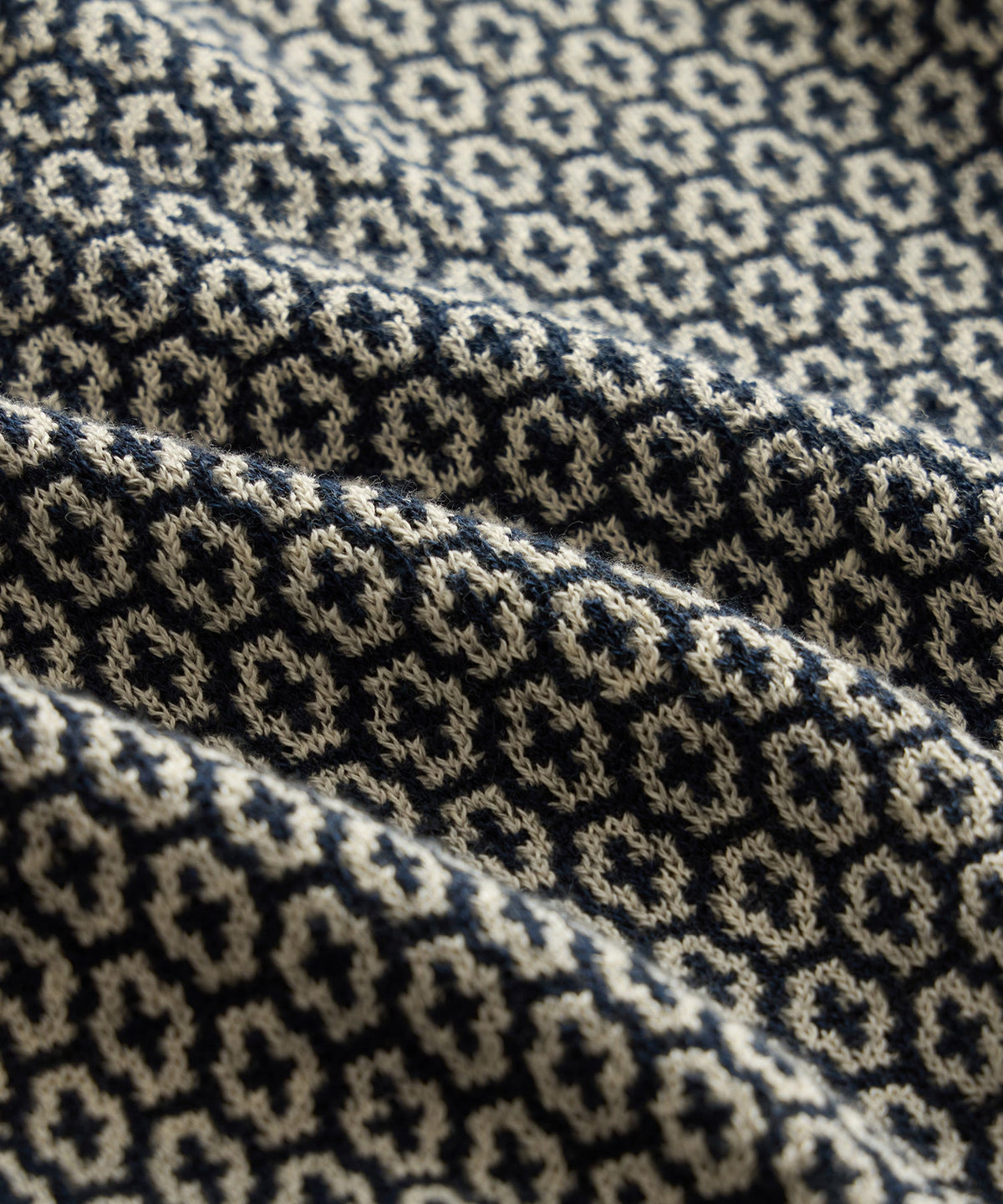 Joshua Sweater Polo - Navy Batik