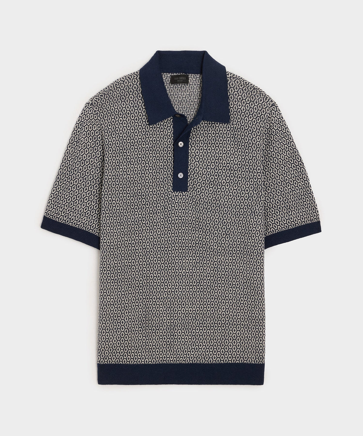 Joshua Sweater Polo - Navy Batik