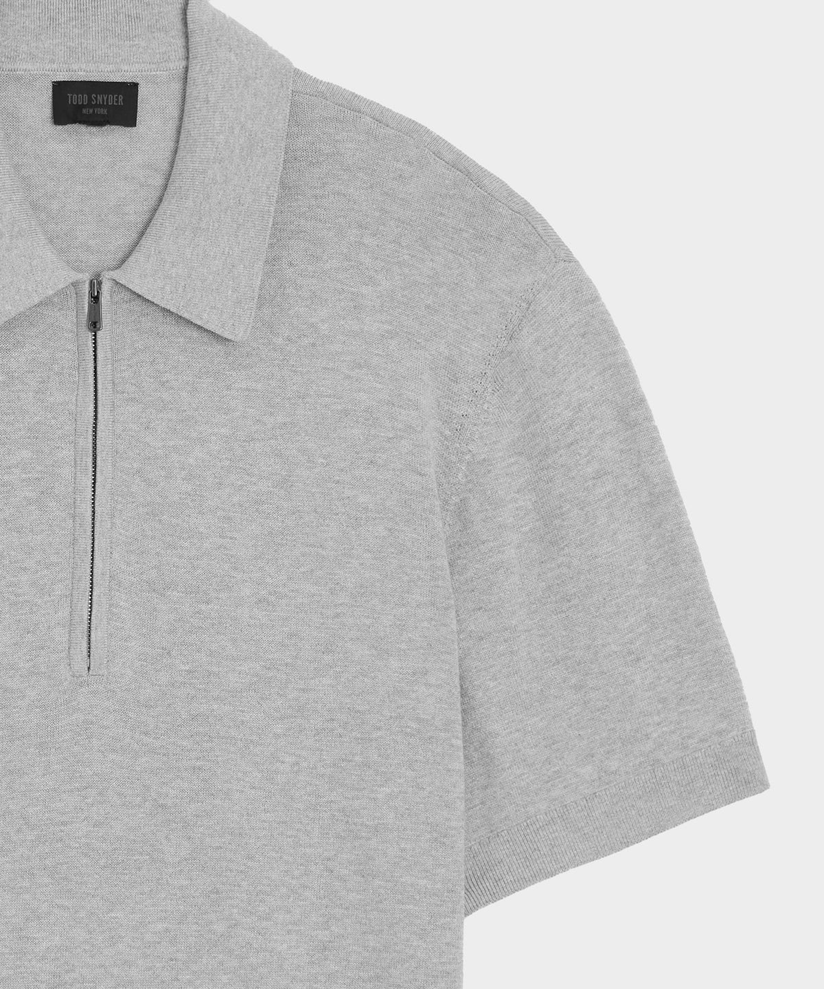 Kent Quarter-Zip Sweater Polo - Heather Grey