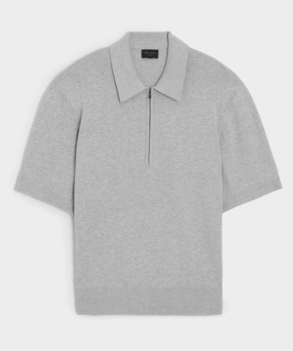 Kent Quarter-Zip Sweater Polo - Heather Grey