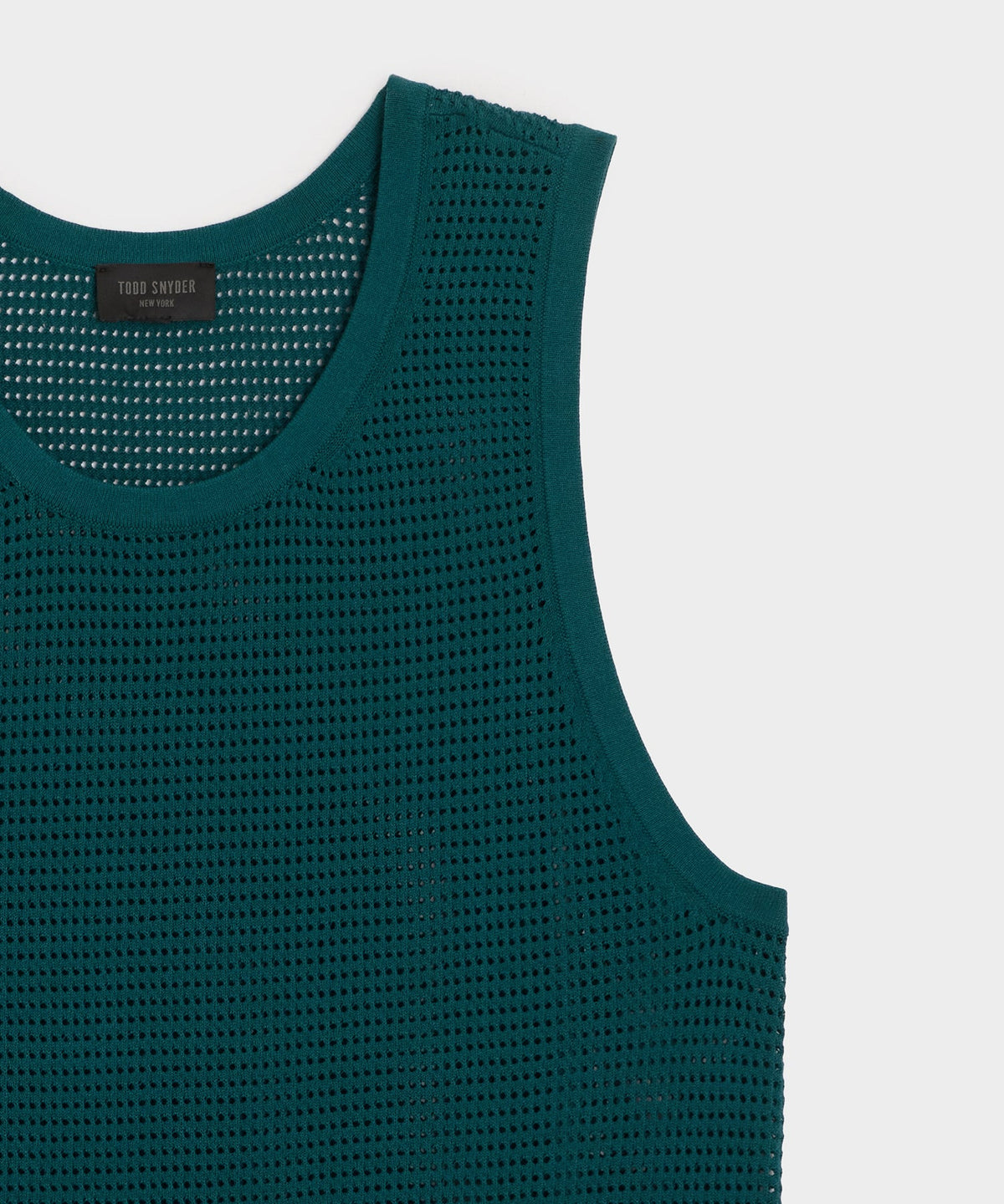 Luxe Mesh Tank - Teal Noir