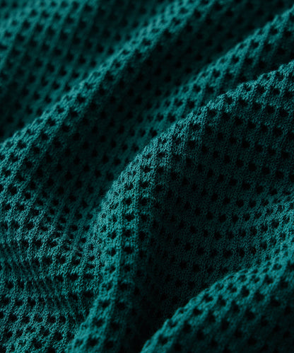 Luxe Mesh Tank - Teal Noir
