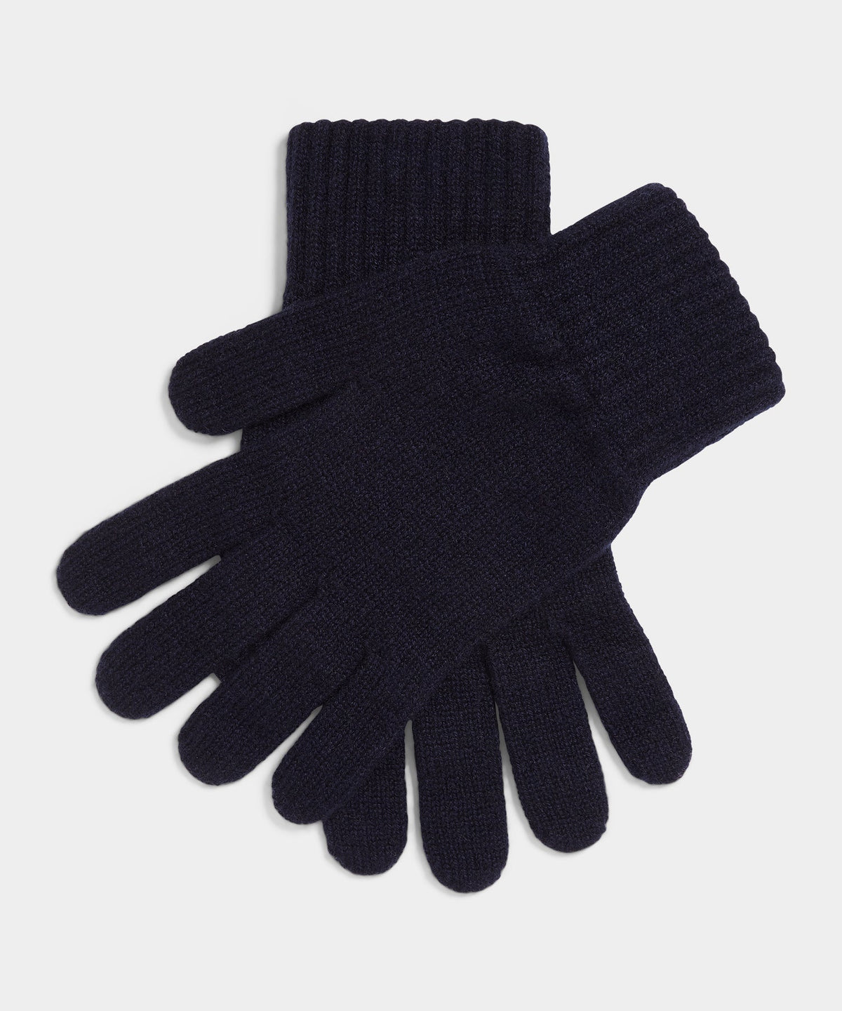 Joshua Ellis Rib Knit Cashmere Glove - Midnight Navy