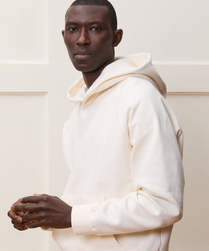 Cotton-Camelhair Fleece Hoodie - Vintage White