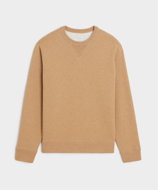 Cotton-Camelhair Fleece Sweatshirt - Camel