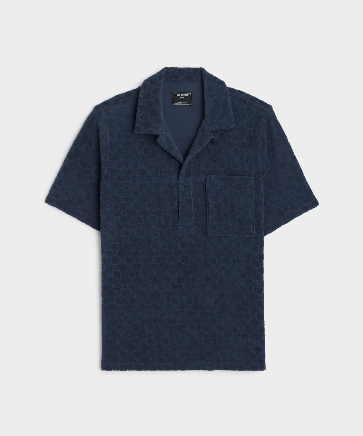 Jacquard Terry Montauk Polo - Classic Navy