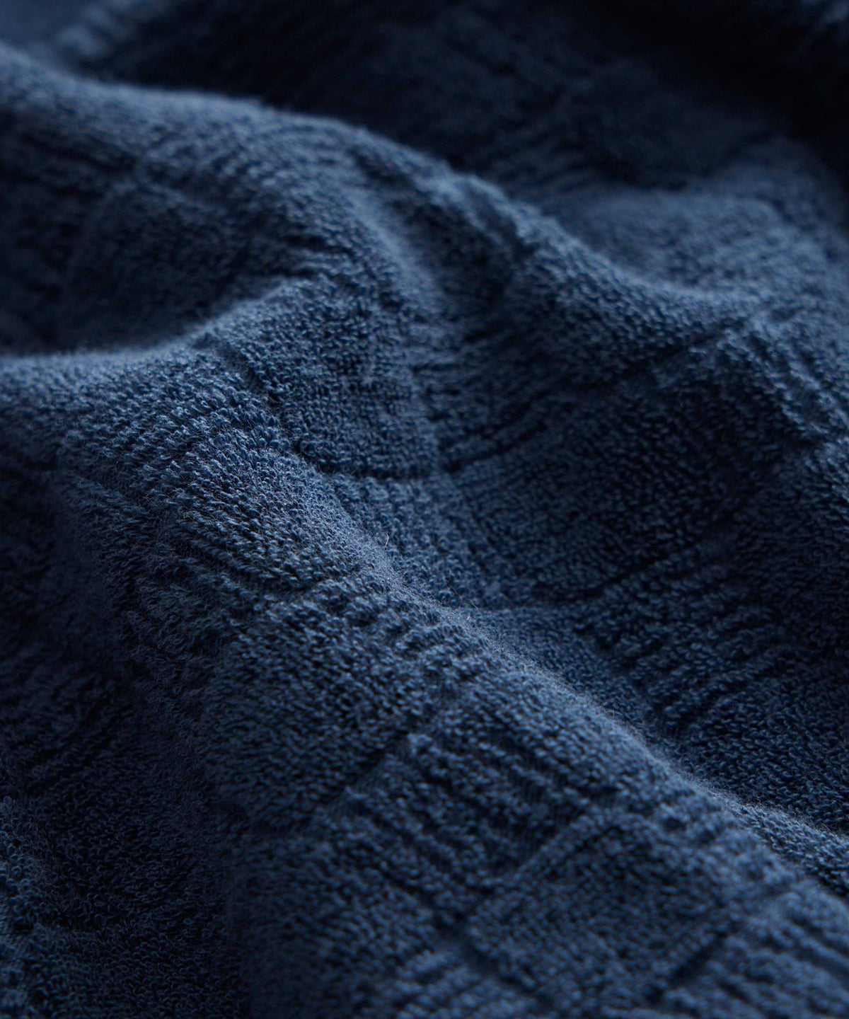 Jacquard Terry Montauk Polo - Classic Navy