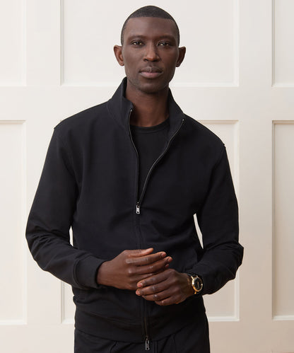 Travel Terry Track Jacket - Black