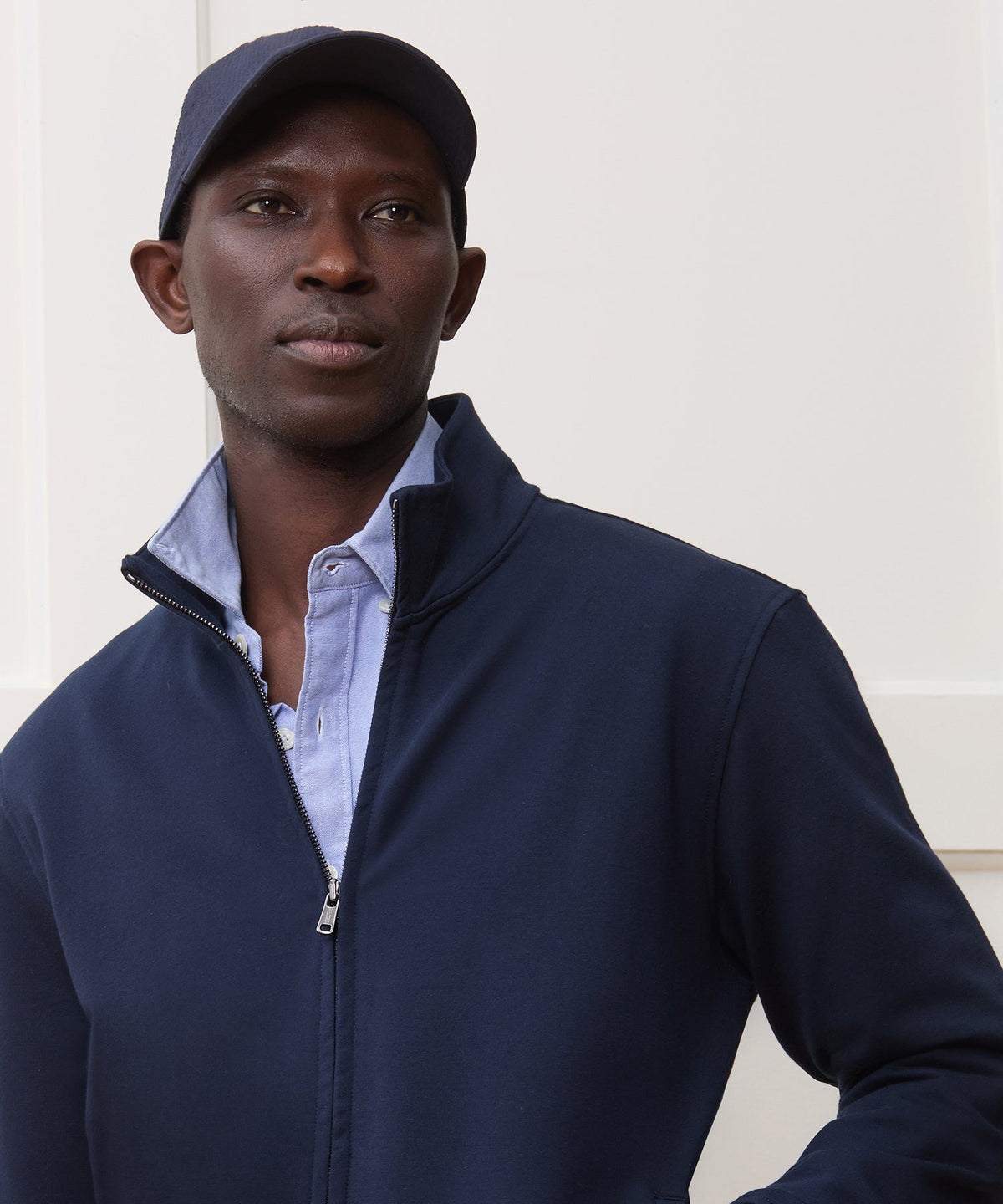 Travel Terry Track Jacket - Navy