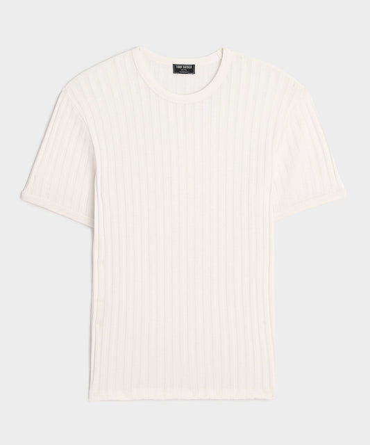 Ribbed Tee - Bisque