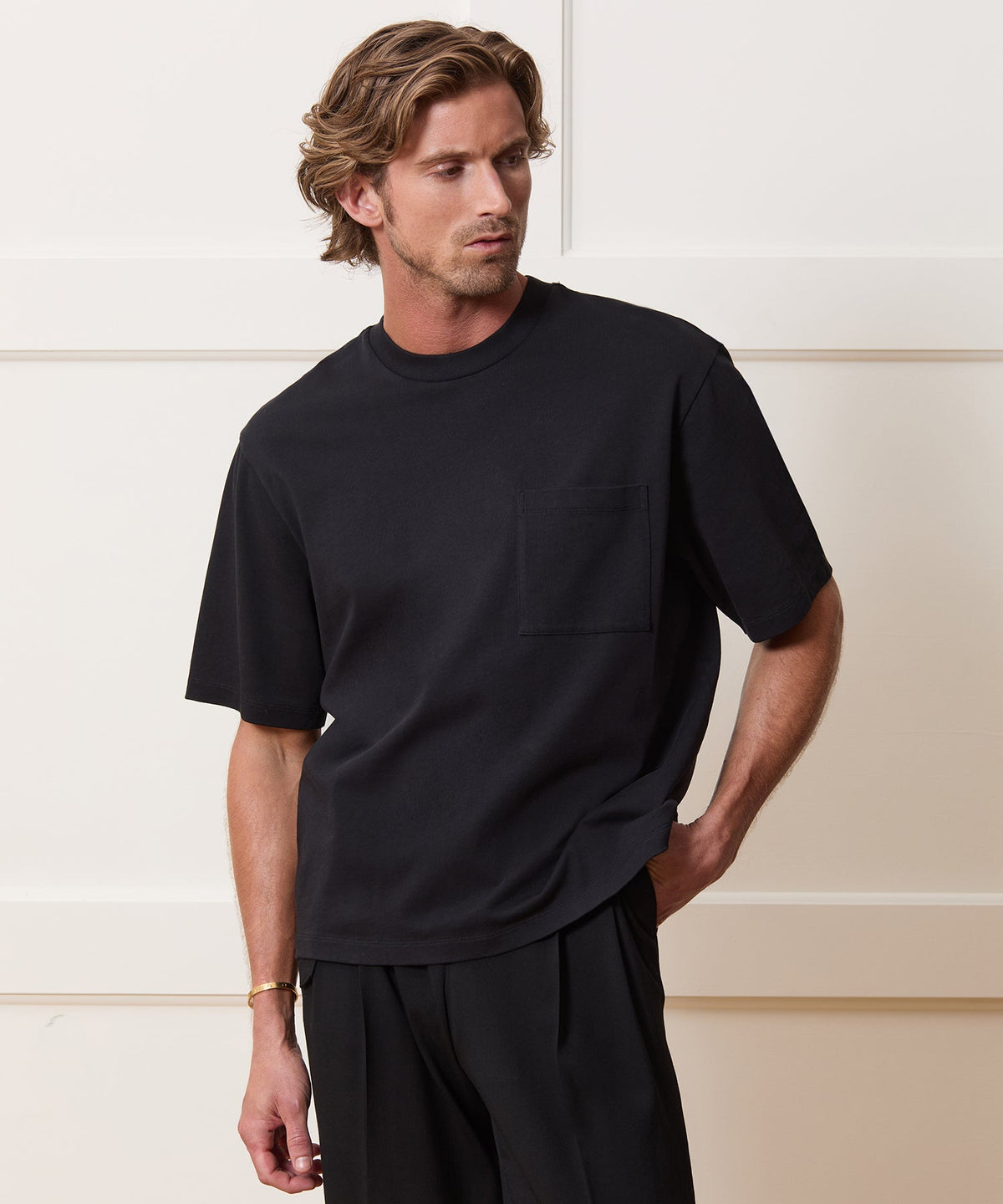Boxy Jersey Tee - Black