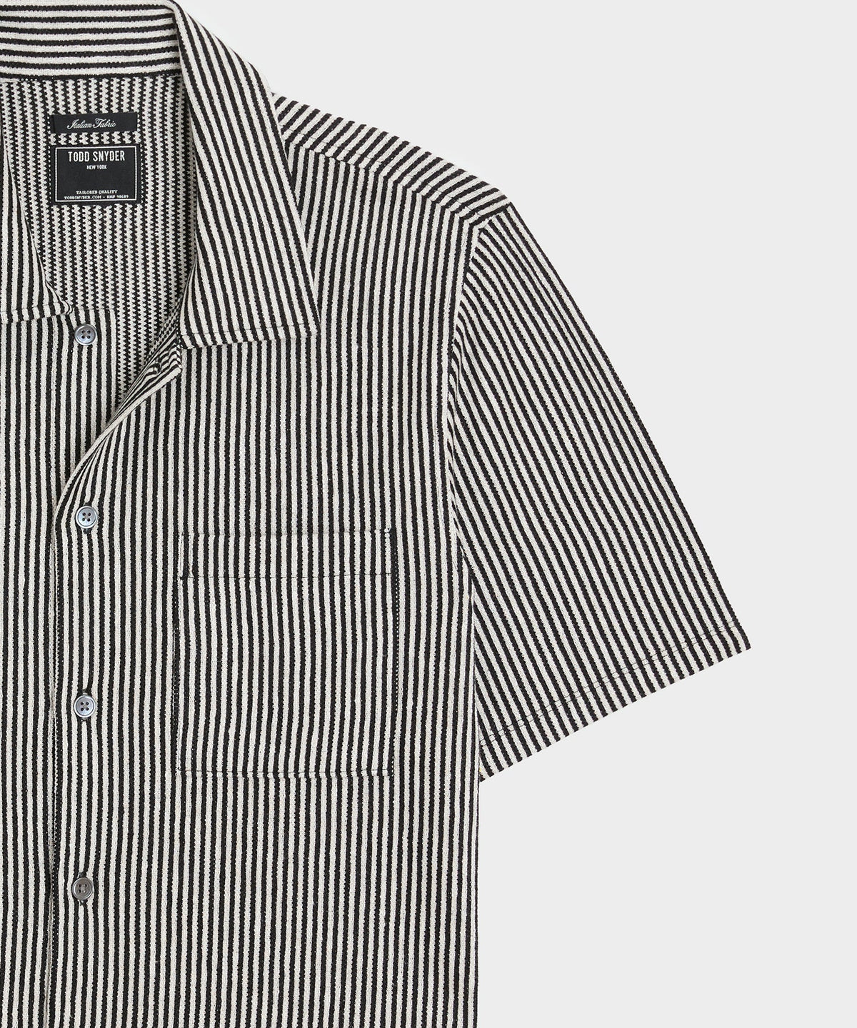 Linen-Cotton Polo - Black
