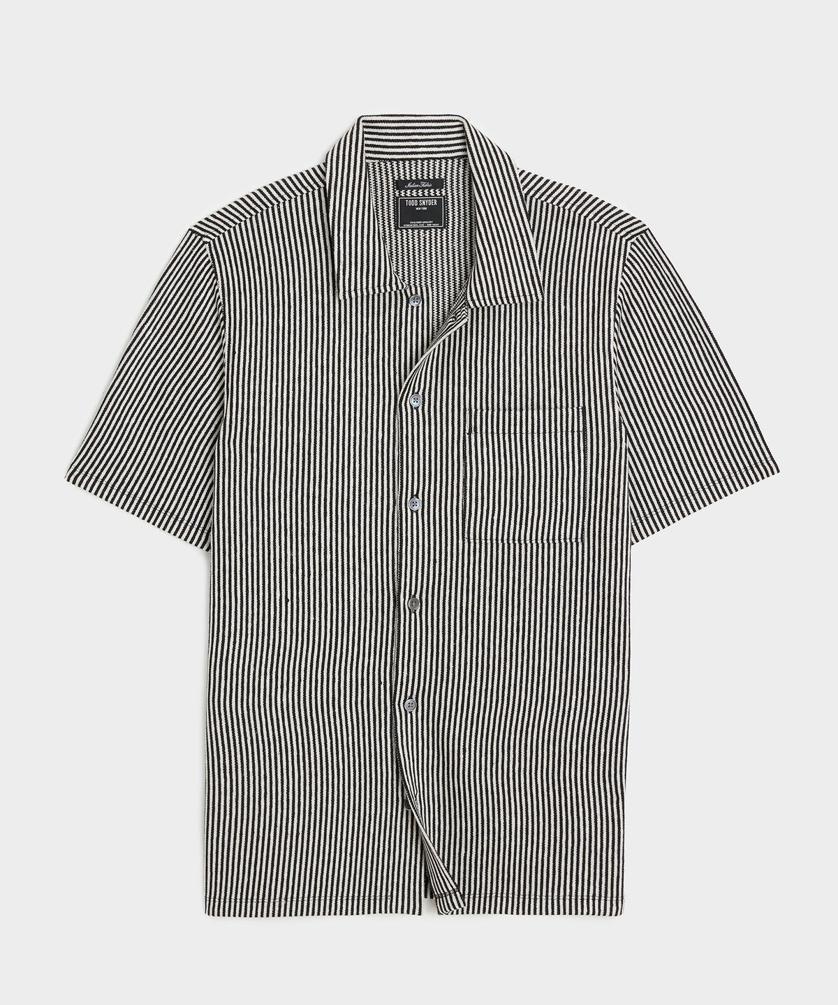 Linen-Cotton Polo - Black
