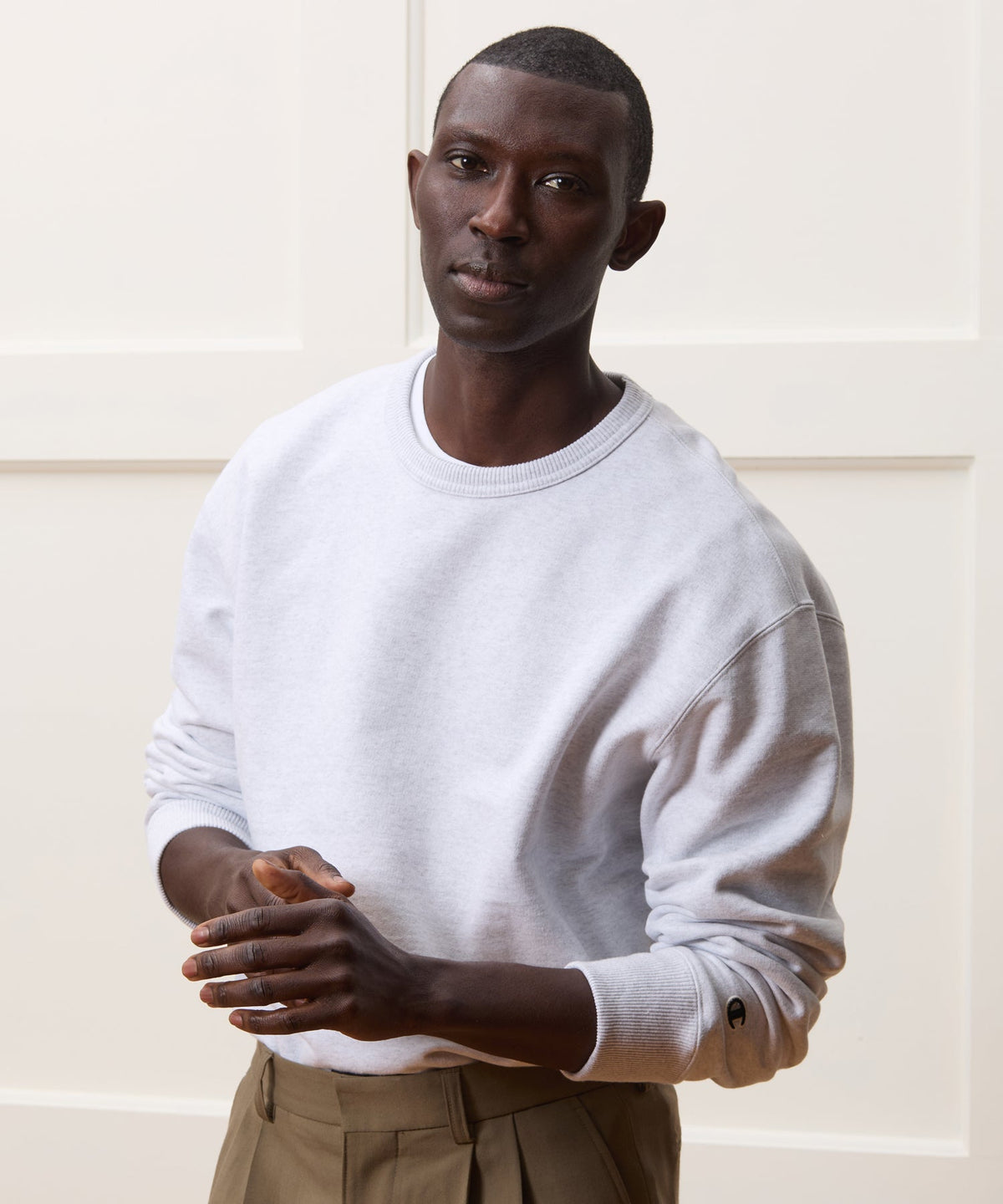 Champion Relaxed French Terry Crewneck - Silver Mix